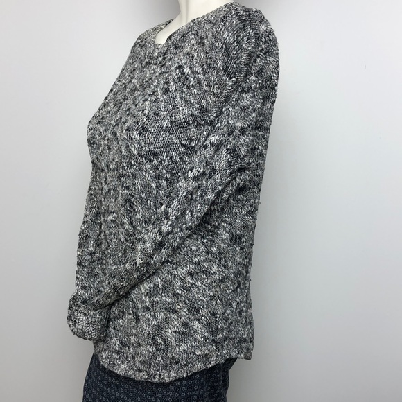 Vince Gray Speckled Linen Cotton Blend Pullover Sweater Size XS - Picture 4 of 10